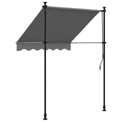vidaXL Retractable Awning Anthracite 150x150 cm Fabric and Steel