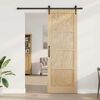 vidaXL Sliding Door ORKDAL Brown 83 x 232 cm Solid Pine Wood
