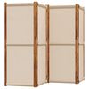 vidaXL 4-Panel Room Divider Taupe 280x180 cm