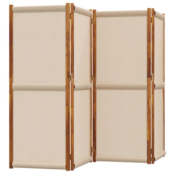vidaXL 4-Panel Room Divider Taupe 280x180 cm