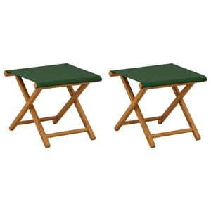 vidaXL Deck Chair 2 pcs Solid Eucalyptus Wood Green