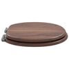 vidaXL Toilet Seat 2 pcs Brown 44 x 38 cm MDF board