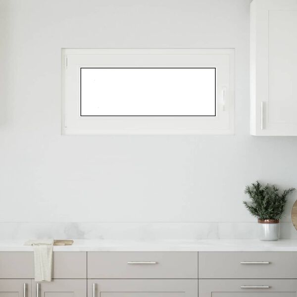 vidaXL Basement Window "RISOR" 100x50 cm Tilt&Turn DIN Left White
