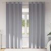 vidaXL Blackout Curtains with Rings 2 pcs Light Grey 260 x 140 cm