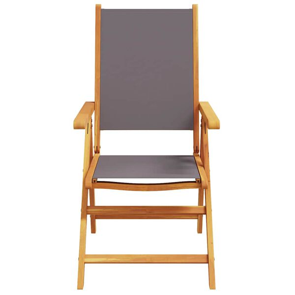 vidaXL 7 Piece Garden Dining Set Anthracite Fabric and Solid Wood