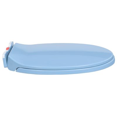vidaXL Soft-Close Toilet Seat Quick Release Blue Oval