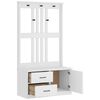 vidaXL Hall Tree SANDNES White 87x40x159.5cm Solid Wood Pine