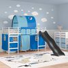 vidaXL Kids'Loft Bed Frame White and Blue 99.5 x 190 cm Metal