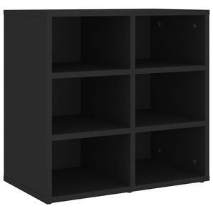 vidaXL Shoe Cabinet Black 52,5x30x50 cm
