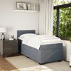 vidaXL Box Spring Bed with Mattress Dark Grey 100x200 cm Velvet