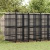 vidaXL Outdoor Dog Kennel Steel 9.22 m&sup2;