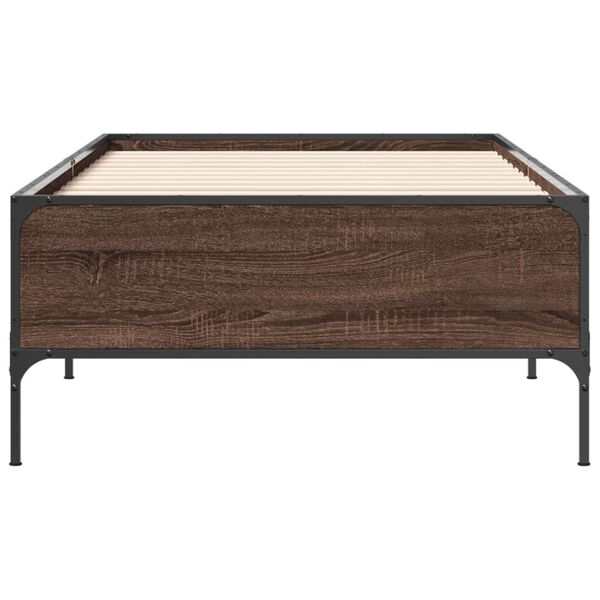 vidaXL Bed Frame without Mattress Brown Oak 90x190 cm Single