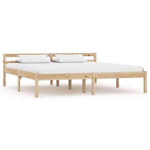 vidaXL Bed Frame without Mattress Solid Pine Wood 180x200 cm Super King