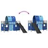 vidaXL Kids'Loft Bed Frame Black and Blue 74.5 x 190 cm Metal