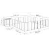 vidaXL Dog Kennel Silver 20.57 m&sup2; Steel