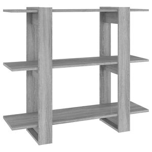 vidaXL Book Cabinet | Grey Sonoma | Engineered wood | Medium | Storage