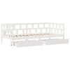 vidaXL Daybed with Drawers without Mattress White 80x200 cm Solid Wood