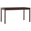 vidaXL Dining Table Dark Brown 140x70x73 cm Pinewood