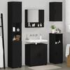 vidaXL Bathroom Furniture Set 5 pcs Black Engineered wood & Metal
