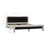 vidaXL Bed Frame White and Black 120 x 200 cm Faux Leather