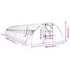 vidaXL Greenhouse with Steel Frame White 56 m² 14x4x2 m