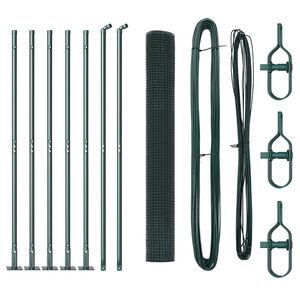 vidaXL Fence Post Green 10 x 1 m (19 x 19 mm mesh) Steel