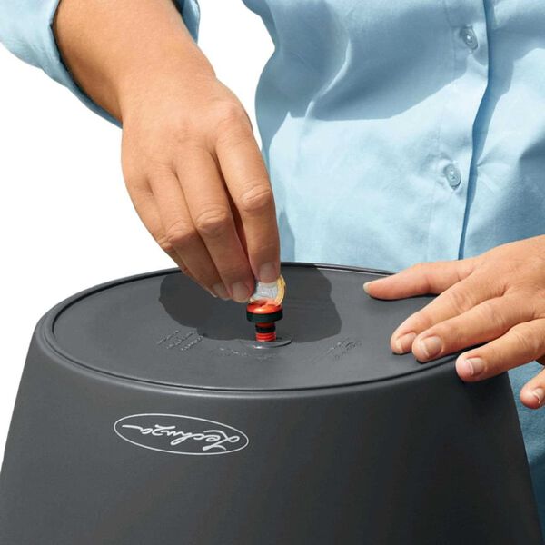 LECHUZA Planter Classico Color 28 ALL-IN-ONE Slate 13204