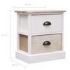 vidaXL Nightstands 2 pcs White and Natural 38x28x45 cm Paulownia Wood