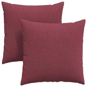 vidaXL Sofa Pillows 2 pcs Wine Red 80 x 80 cm Fabric