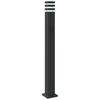 vidaXL Outdoor Floor Lamps with Outlet 3pcs Black 110 cm Aluminium