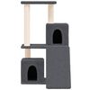 vidaXL Cat Tree with Sisal Scratching Posts Dark Grey 82 cm