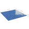 vidaXL Mosaic Tile 11 pcs Blue 50 x 50 cm Glass