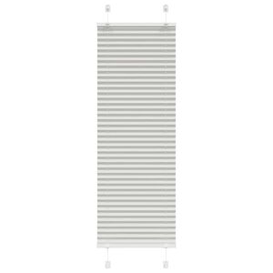 vidaXL Pleated Blind Light Grey 40x100 cm Fabric Width 39.4 cm Polyester