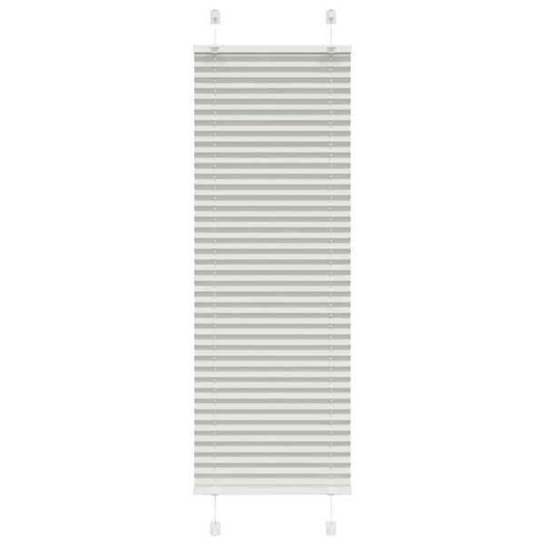 vidaXL Pleated Blind Light Grey 40x100 cm Fabric Width 39.4 cm Polyester