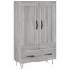 vidaXL Highboard Grey Sonoma 69.5x31x115 cm Engineered Wood