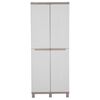 vidaXL Storage Cabinet with 2 Doors 68x37.5x170 cm Light Grey and Beige