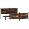 vidaXL Metal Bed Frame without Mattress Smoked Oak 140x200 cm