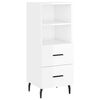 vidaXL Sideboard High Gloss White 34,5x34x90 cm Engineered Wood