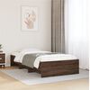 vidaXL Bed Frame without Mattress Brown Oak 90x190 cm Single Engineered Wood