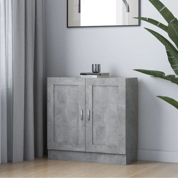 vidaXL Book Cabinet Concrete Grey 82.5x30.5x80 cm Engineered Wood