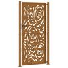 vidaXL Garden Gate 100x200 cm Weathering Steel Flame Design