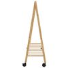 vidaXL Clothes Rack with Shelves and Wheels 106x34x106.5 cm Bamboo