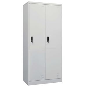 vidaXL Wardrobe Light Grey 80x50x180 cm Steel