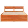 vidaXL Bed Frame without Mattress Wax Brown 140x200 cm Solid Wood Pine