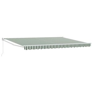 vidaXL Awning Green and White 450 x 300 x 165 cm Polyester and Metal