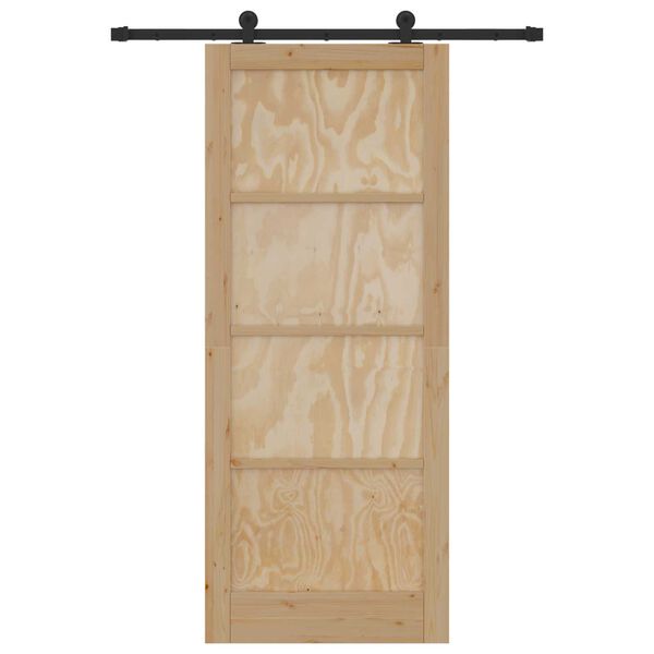 vidaXL Sliding Door ORKDAL Brown 86 x 211 cm Solid Pine Wood