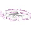 vidaXL Bed frame without Mattress Wax Brown 160x200 cm Solid Wood Pine