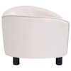 vidaXL Dog Sofa Cream 69x49x40 cm Plush and Faux Leather