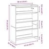 vidaXL Shoe Rack Grey Sonoma 60x25x81 cm Engineered Wood