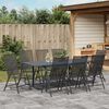 vidaXL Garden Dining Set 9 pcs Steel